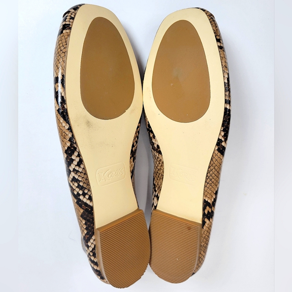 Korks By Kork Ease Padilla Leather Snake, Square Toe, Slip On, Ballet Flats - Picture 5 of 5
